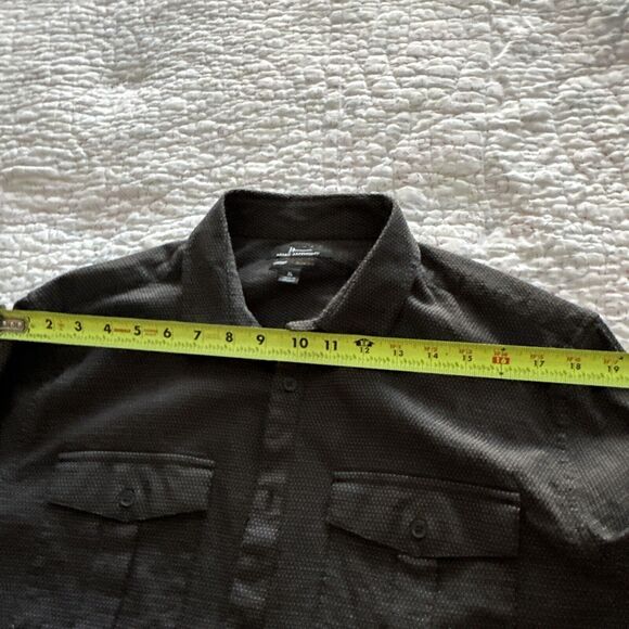 Marc Anthony Luxury Slim Fit Geometric Black White Extra Large Button Up - Picture 10 of 14